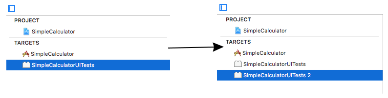 Duplicate your test target